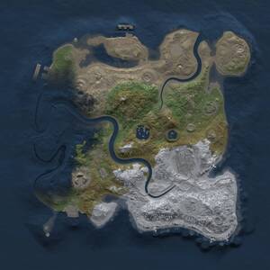 Thumbnail Rust Map: Procedural Map, Size: 2800, Seed: 254828301, 9 Monuments