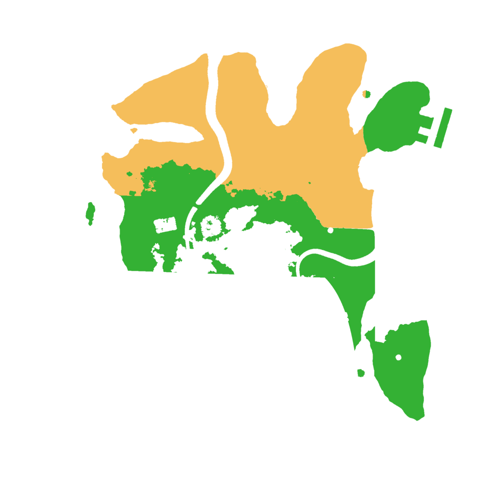 Biome Rust Map: Procedural Map, Size: 2500, Seed: 1593805823