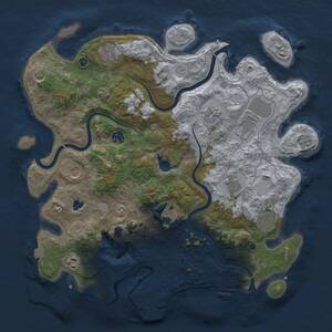 Thumbnail Rust Map: Procedural Map, Size: 4050, Seed: 971865789, 16 Monuments