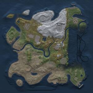 Thumbnail Rust Map: Procedural Map, Size: 3600, Seed: 4072025, 15 Monuments