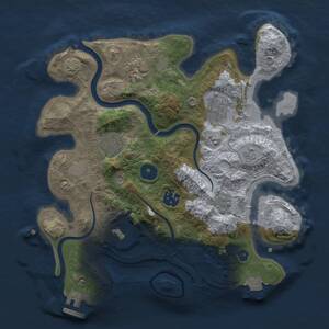 Thumbnail Rust Map: Procedural Map, Size: 3000, Seed: 484554862, 11 Monuments
