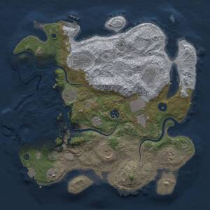 Thumbnail Rust Map: Procedural Map, Size: 3500, Seed: 479075965, 15 Monuments