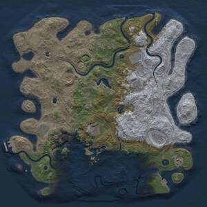 Thumbnail Rust Map: Procedural Map, Size: 4500, Seed: 421563626, 17 Monuments