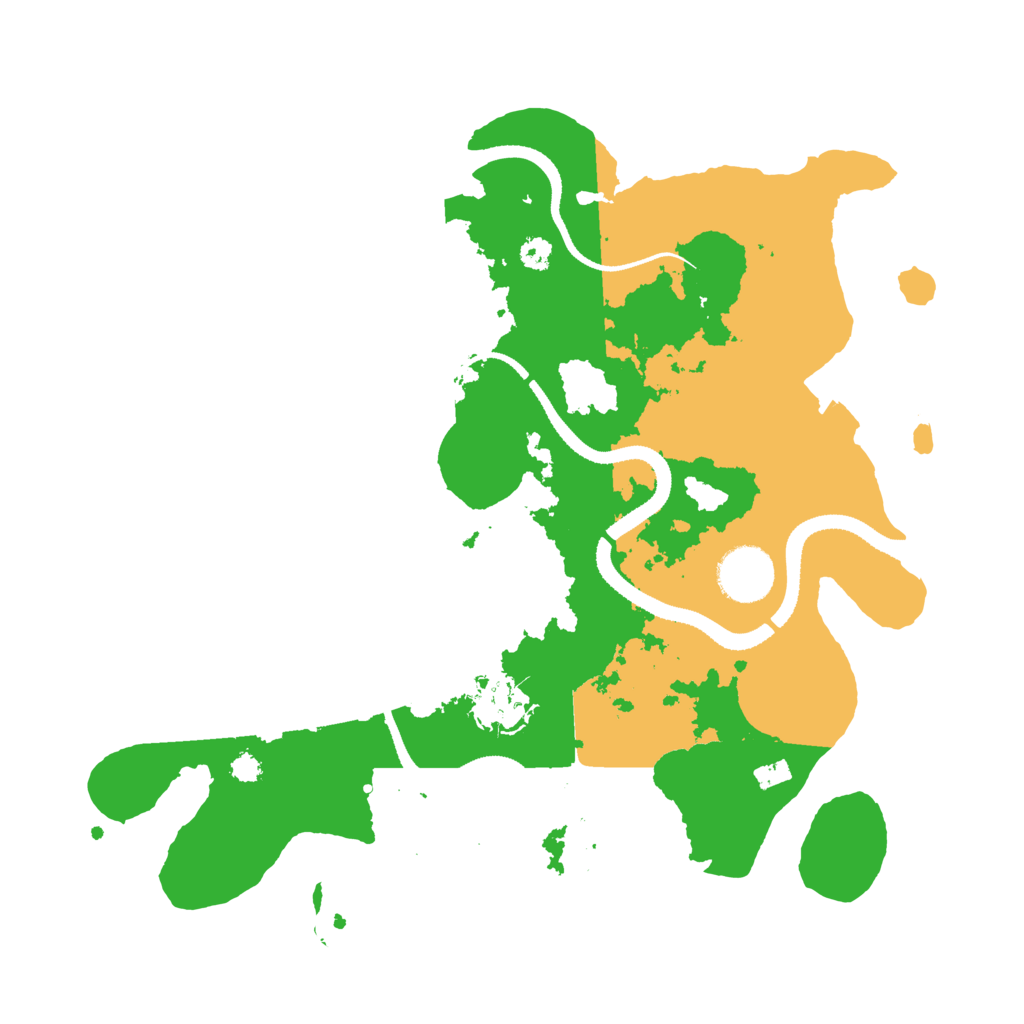 Biome Rust Map: Procedural Map, Size: 3200, Seed: 215529203