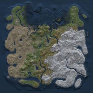 Thumbnail Rust Map: Procedural Map, Size: 4500, Seed: 652951954, 17 Monuments