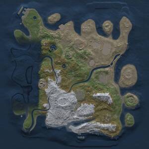 Thumbnail Rust Map: Procedural Map, Size: 3500, Seed: 1572496772, 14 Monuments