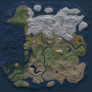 Thumbnail Rust Map: Procedural Map, Size: 4500, Seed: 768658776, 16 Monuments