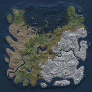 Thumbnail Rust Map: Procedural Map, Size: 4800, Seed: 848929431, 16 Monuments