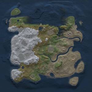 Thumbnail Rust Map: Procedural Map, Size: 3500, Seed: 800023211, 15 Monuments