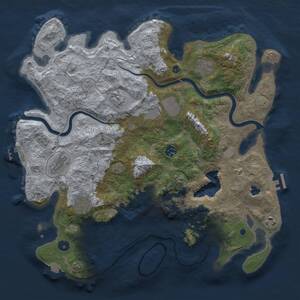 Thumbnail Rust Map: Procedural Map, Size: 4000, Seed: 513557898, 15 Monuments