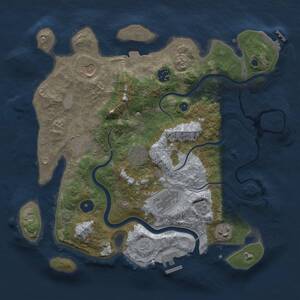 Thumbnail Rust Map: Procedural Map, Size: 3500, Seed: 444220260, 13 Monuments
