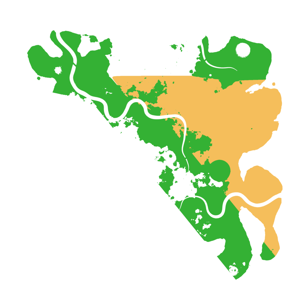 Biome Rust Map: Procedural Map, Size: 3700, Seed: 54321