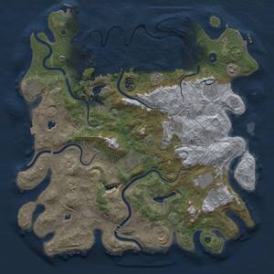 Thumbnail Rust Map: Procedural Map, Size: 4500, Seed: 1068232771, 16 Monuments