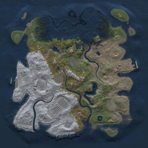 Thumbnail Rust Map: Procedural Map, Size: 4000, Seed: 2469930, 16 Monuments