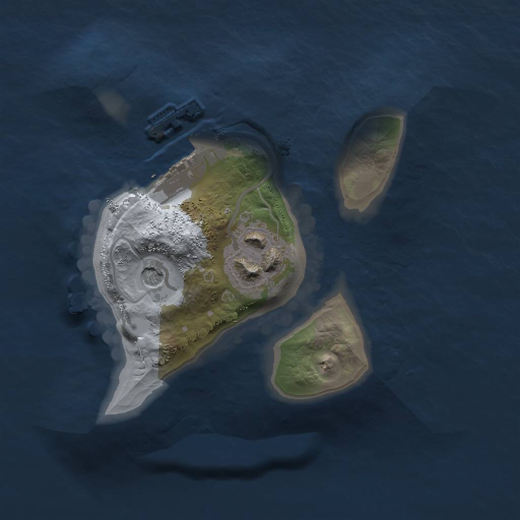 Rust Map: Procedural Map, Size: 1500, Seed: 611259284, 4 Monuments