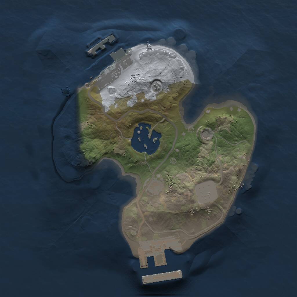 Rust Map: Procedural Map, Size: 1500, Seed: 2011392964, 4 Monuments