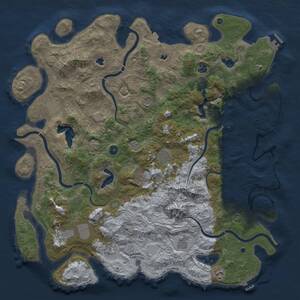 Thumbnail Rust Map: Procedural Map, Size: 5000, Seed: 5587777, 16 Monuments