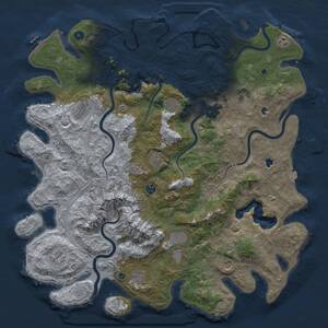 Thumbnail Rust Map: Procedural Map, Size: 5000, Seed: 619957639, 17 Monuments