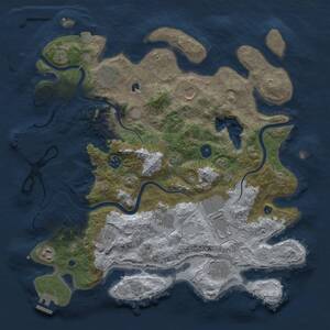 Thumbnail Rust Map: Procedural Map, Size: 4000, Seed: 1426021920, 15 Monuments