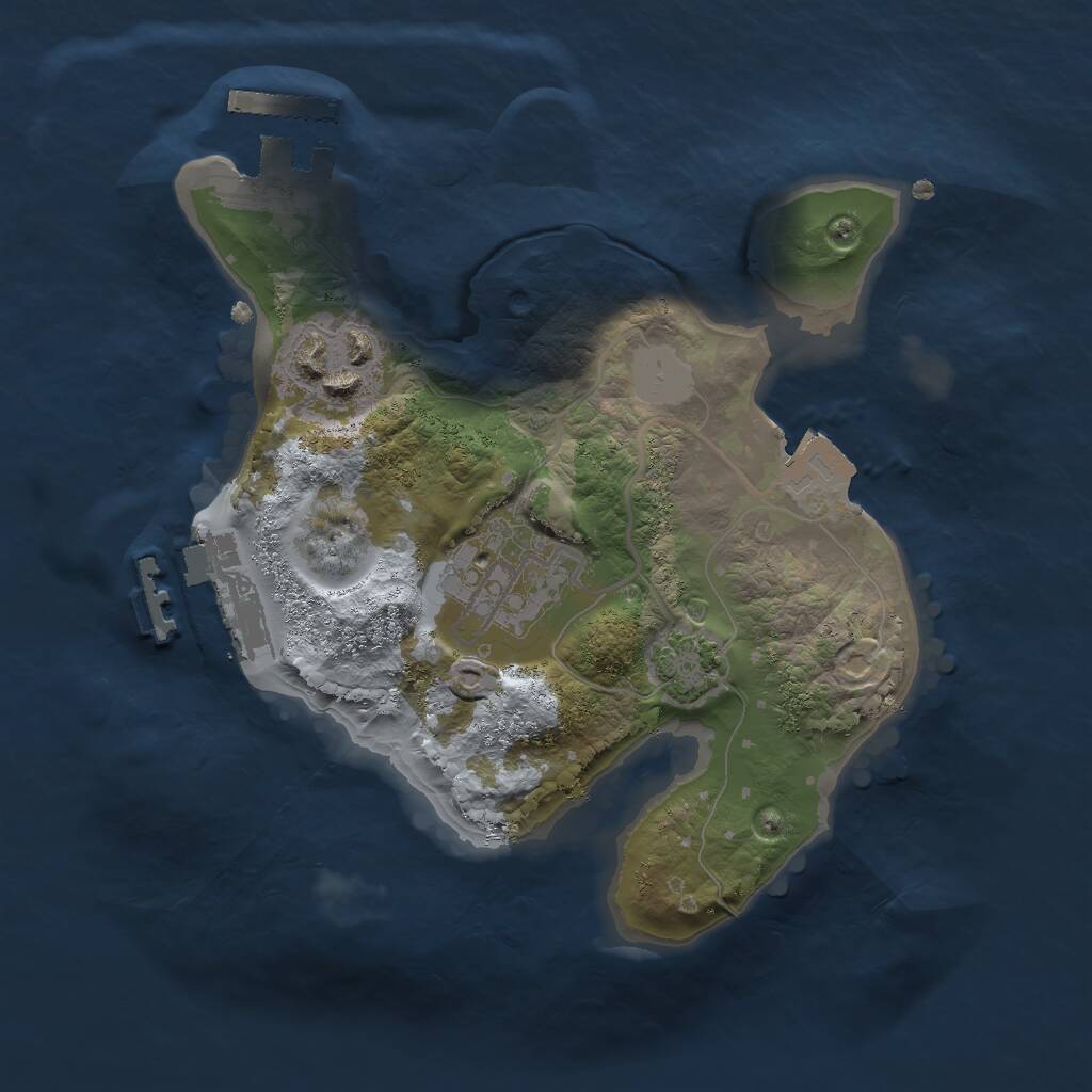 Rust Map: Procedural Map, Size: 2000, Seed: 121738848, 6 Monuments