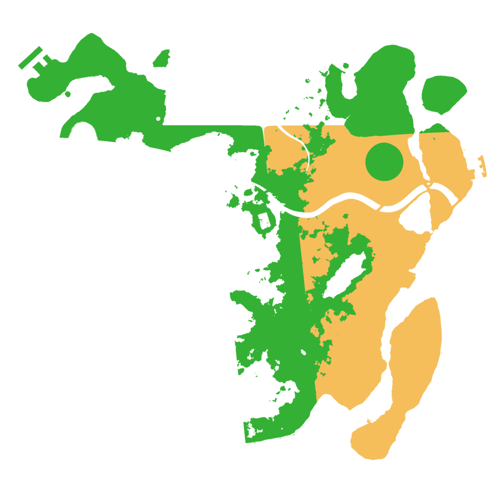 Biome Rust Map: Procedural Map, Size: 3500, Seed: 912551543