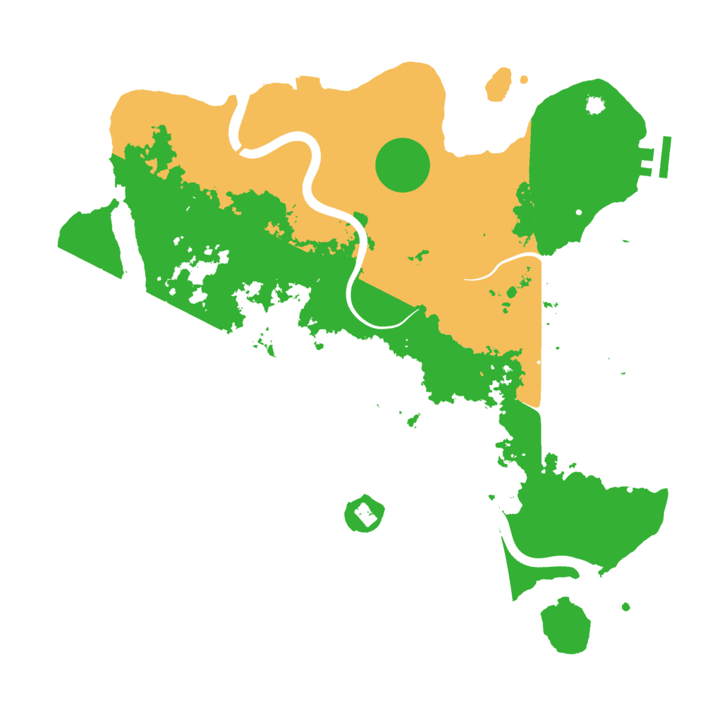 Biome Rust Map: Procedural Map, Size: 3500, Seed: 76140152