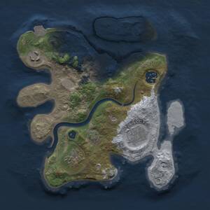 Thumbnail Rust Map: Procedural Map, Size: 2600, Seed: 1345135432, 7 Monuments