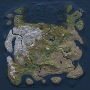 Thumbnail Rust Map: Procedural Map, Size: 4250, Seed: 28951, 16 Monuments