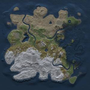 Thumbnail Rust Map: Procedural Map, Size: 4000, Seed: 12886025, 16 Monuments