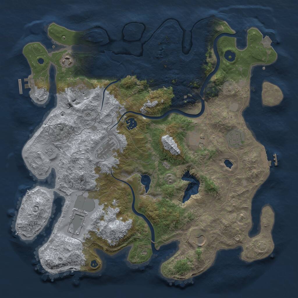Rust Map: Procedural Map, Size: 4000, Seed: 126467901, 15 Monuments