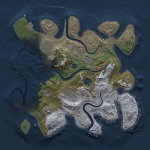 Thumbnail Rust Map: Procedural Map, Size: 3000, Seed: 71952, 9 Monuments