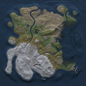 Thumbnail Rust Map: Procedural Map, Size: 3500, Seed: 253255774, 15 Monuments
