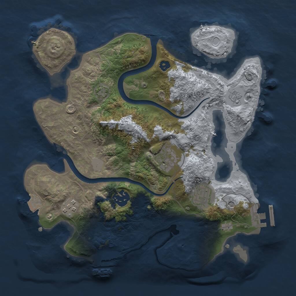 Rust Map: Procedural Map, Size: 2800, Seed: 1542444419, 10 Monuments