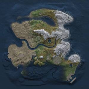 Thumbnail Rust Map: Procedural Map, Size: 2500, Seed: 1542444419, 5 Monuments
