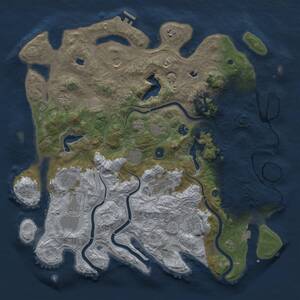 Thumbnail Rust Map: Procedural Map, Size: 4500, Seed: 315155900, 16 Monuments