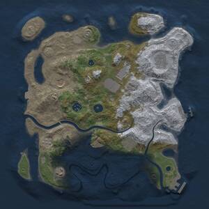 Thumbnail Rust Map: Procedural Map, Size: 3500, Seed: 677820261, 14 Monuments