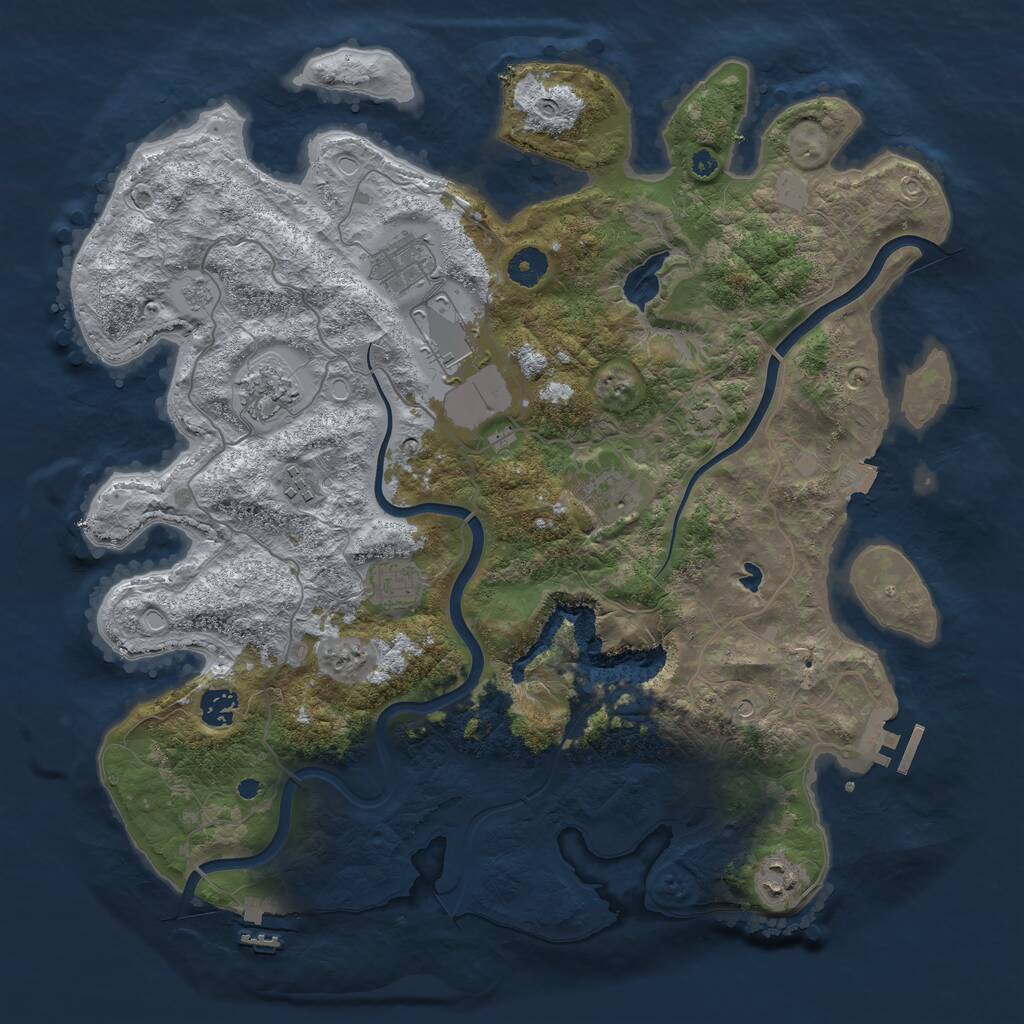 Rust Map: Procedural Map, Size: 4000, Seed: 1899976933, 14 Monuments