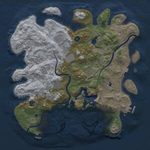 Thumbnail Rust Map: Procedural Map, Size: 4000, Seed: 1899976933, 14 Monuments