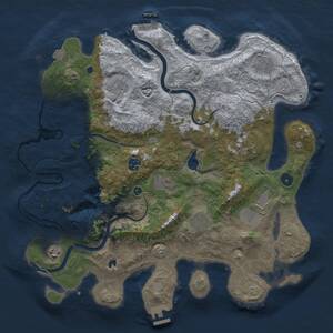 Thumbnail Rust Map: Procedural Map, Size: 4000, Seed: 421565423, 15 Monuments