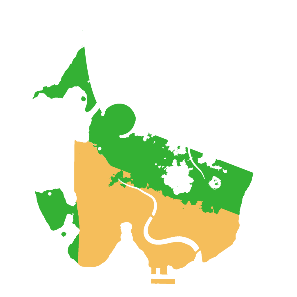 Biome Rust Map: Procedural Map, Size: 2500, Seed: 142929