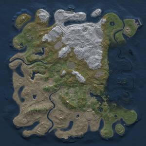 Thumbnail Rust Map: Procedural Map, Size: 4500, Seed: 235310446, 16 Monuments
