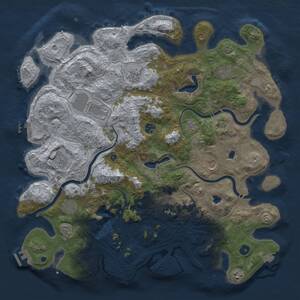 Thumbnail Rust Map: Procedural Map, Size: 4500, Seed: 1615439419, 16 Monuments