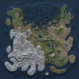 Thumbnail Rust Map: Procedural Map, Size: 4250, Seed: 2033252853, 15 Monuments
