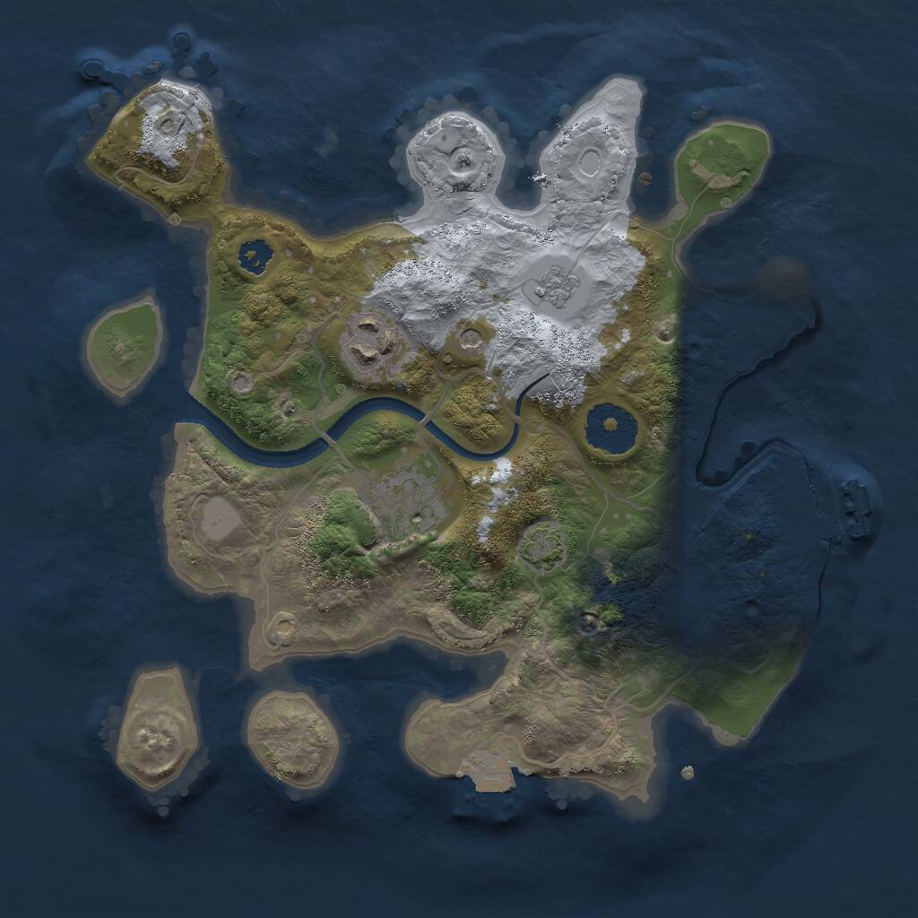 Rust Map: Procedural Map, Size: 2700, Seed: 1110118833, 7 Monuments
