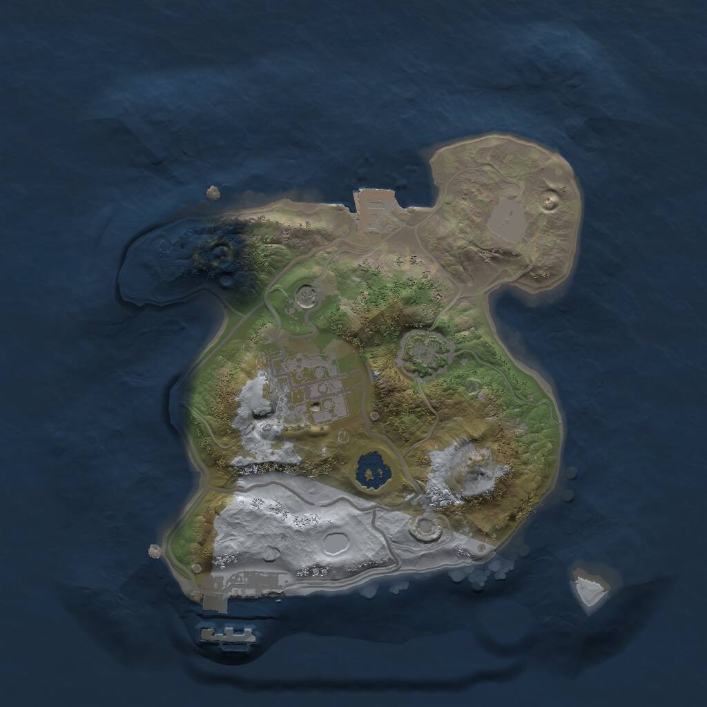 Rust Map: Procedural Map, Size: 2000, Seed: 1521489270, 5 Monuments