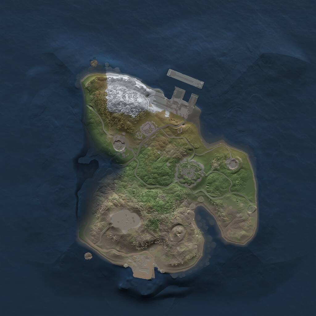 Rust Map: Procedural Map, Size: 1700, Seed: 1411895234, 4 Monuments