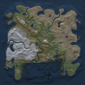 Thumbnail Rust Map: Procedural Map, Size: 4500, Seed: 138494, 17 Monuments
