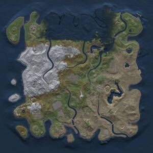 Thumbnail Rust Map: Procedural Map, Size: 4250, Seed: 166166, 17 Monuments