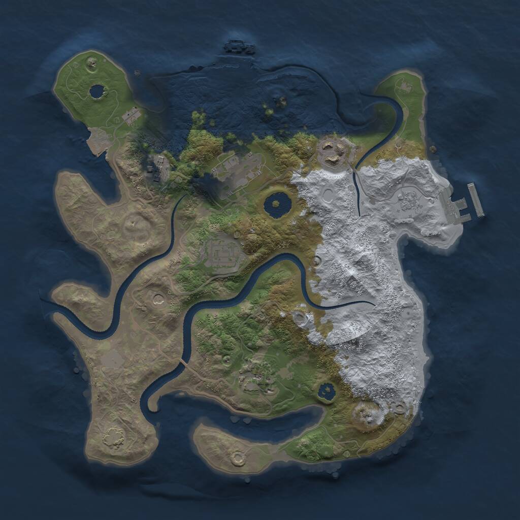 Rust Map: Procedural Map, Size: 3000, Seed: 170241966, 11 Monuments