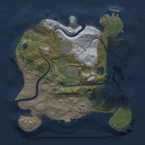 Thumbnail Rust Map: Procedural Map, Size: 2800, Seed: 1625787063, 8 Monuments